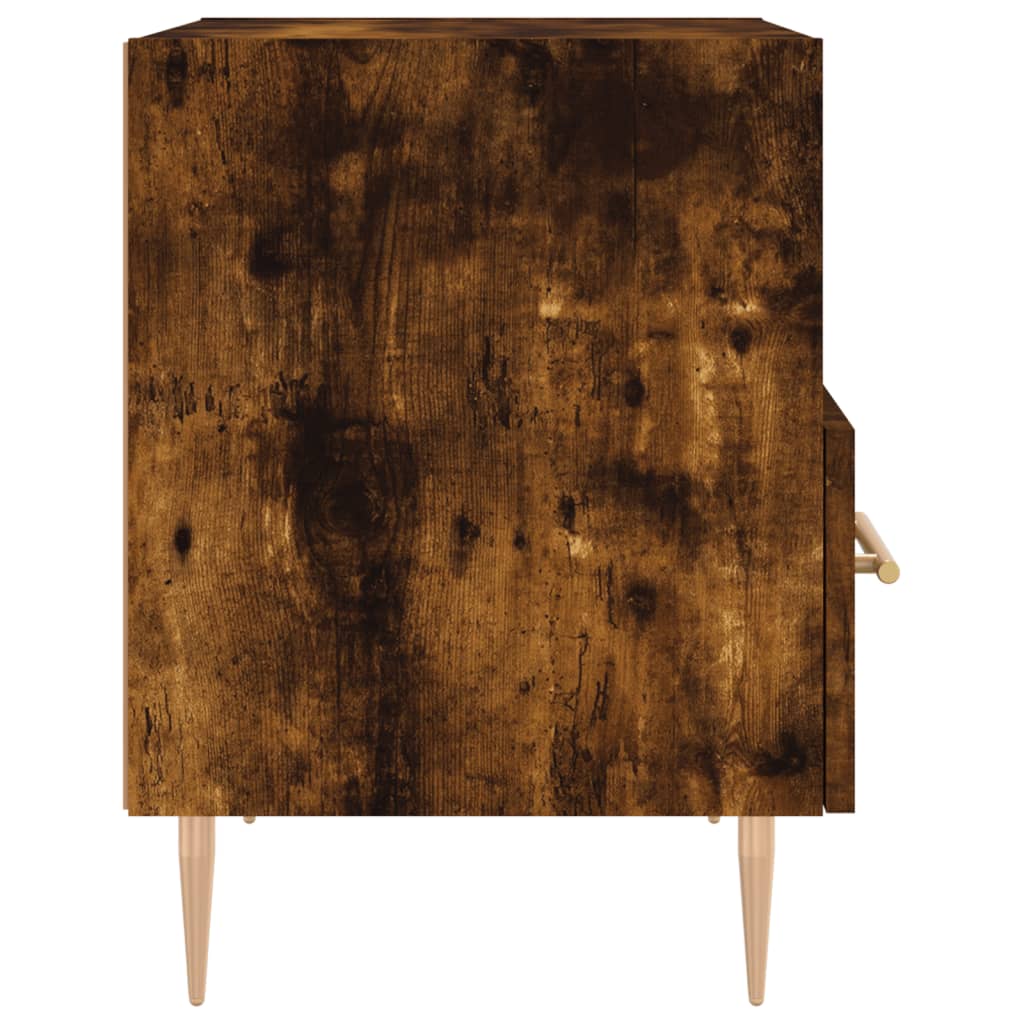 Comodini 2 pz Rovere Fumo 40x35x47,5 cm in Legno Multistrato