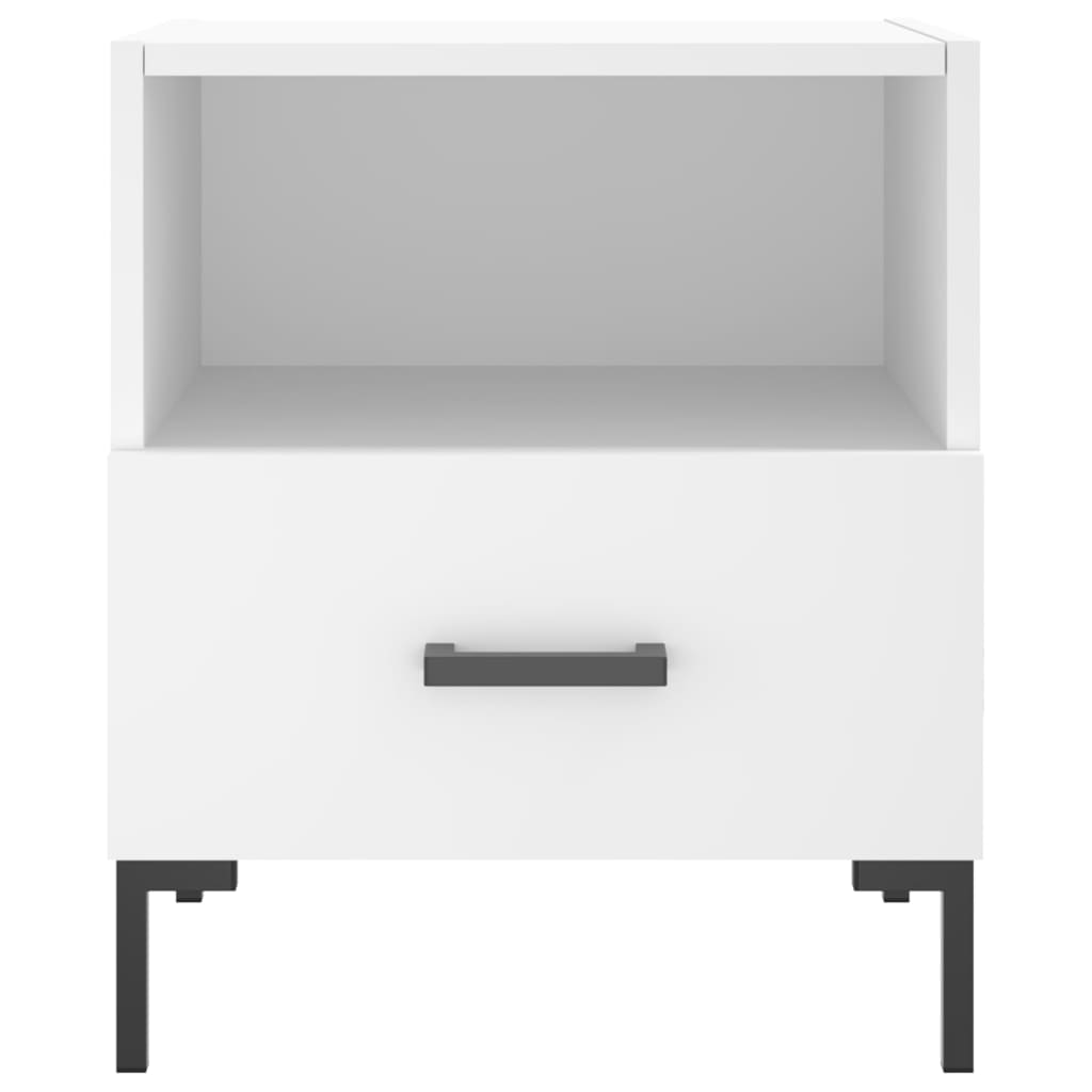 Comodini 2 pz Bianchi 40x35x47,5 cm in Legno Multistrato