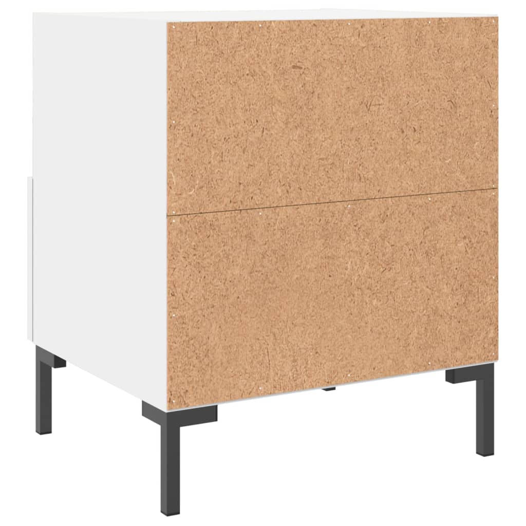 Comodini 2 pz Bianchi 40x35x47,5 cm in Legno Multistrato