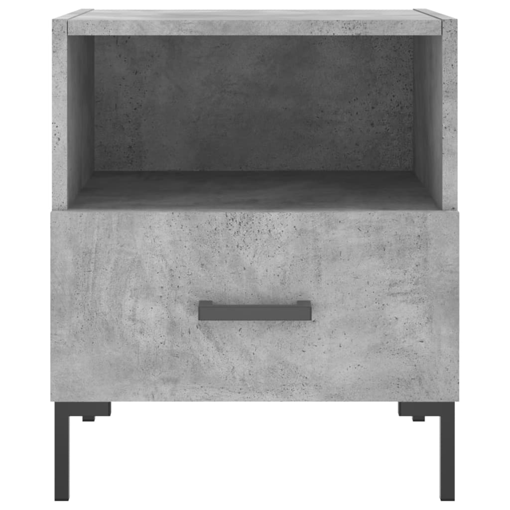 Comodini 2 pz Grigio Cemento 40x35x47,5 cm in Legno Multistrato