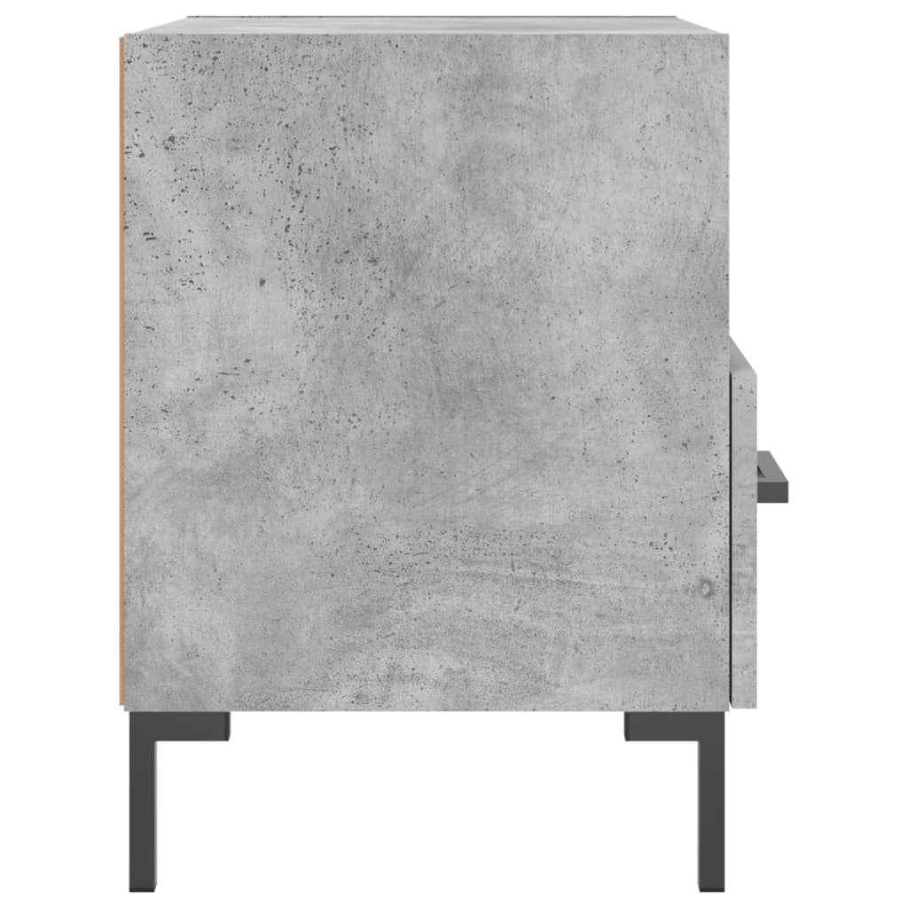 Comodini 2 pz Grigio Cemento 40x35x47,5 cm in Legno Multistrato