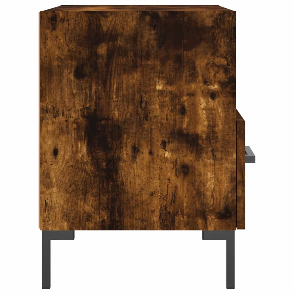 Comodini 2 pz Rovere Fumo 40x35x47,5 cm in Legno Multistrato