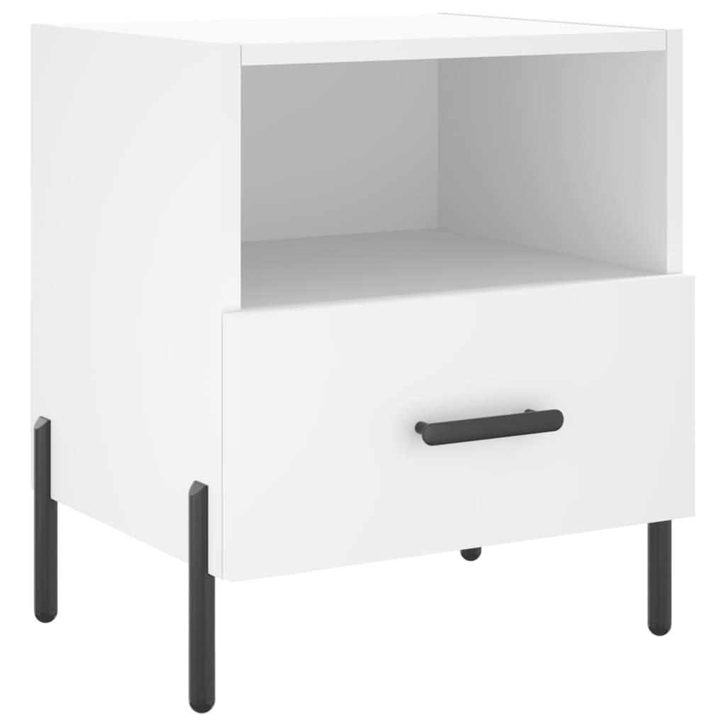 Comodini 2 pz Bianchi 40x35x47,5 cm in Legno Multistrato