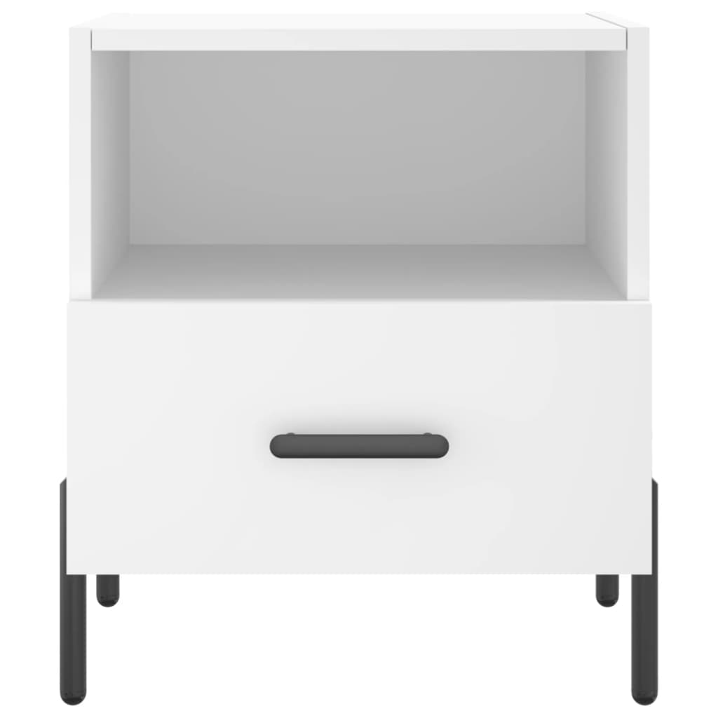 Comodini 2 pz Bianchi 40x35x47,5 cm in Legno Multistrato