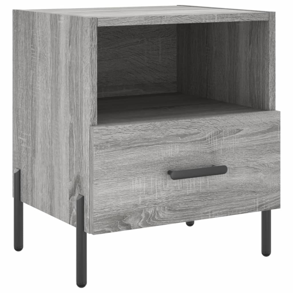 Comodini 2 pz Grigio Sonoma 40x35x47,5 cm in Legno Multistrato