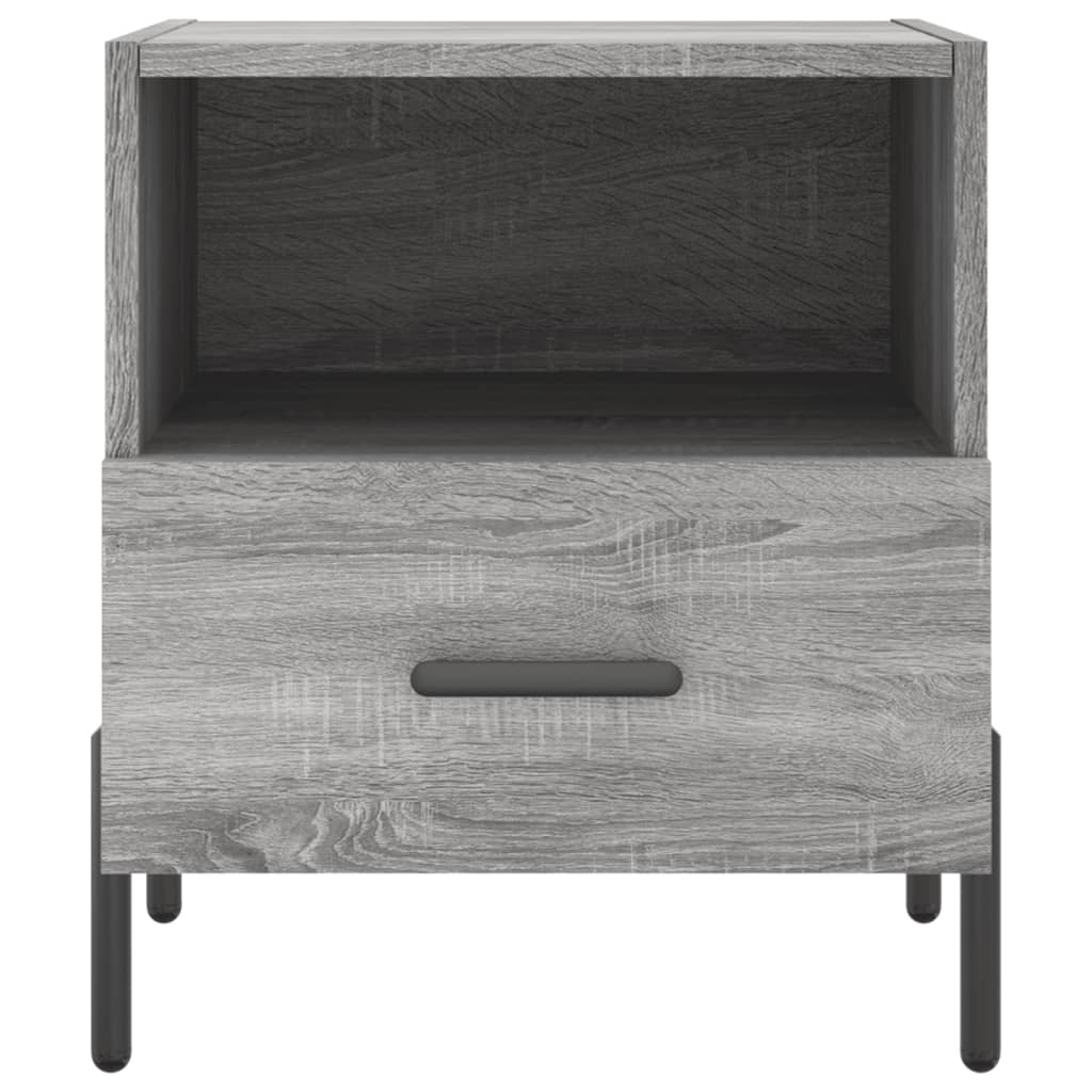 Comodini 2 pz Grigio Sonoma 40x35x47,5 cm in Legno Multistrato