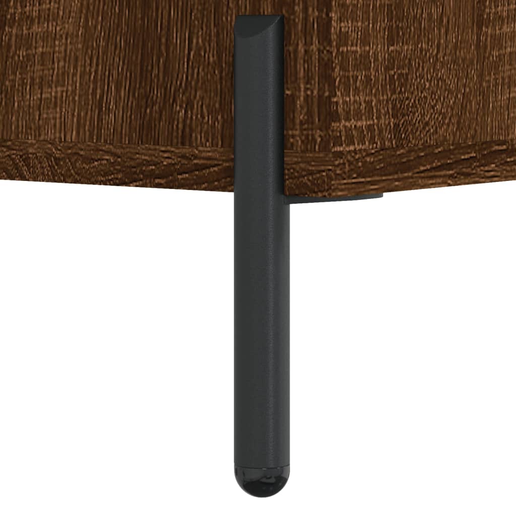 Comodini 2 pz Rovere Marrone 40x35x47,5 cm in Legno Multistrato