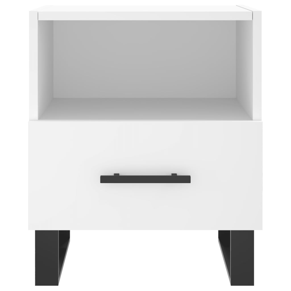 Comodini 2 pz Bianchi 40x35x47,5 cm in Legno Multistrato