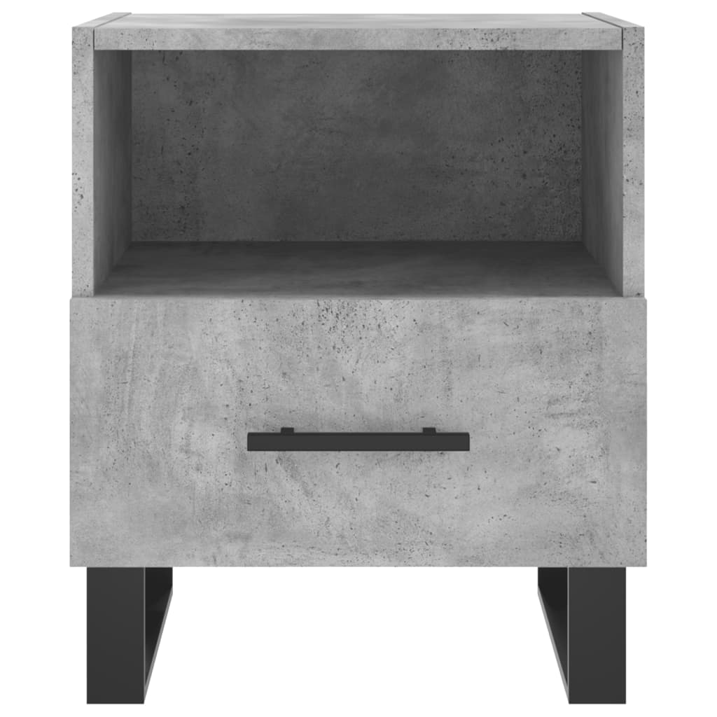 Comodini 2 pz Grigio Cemento 40x35x47,5 cm in Legno Multistrato