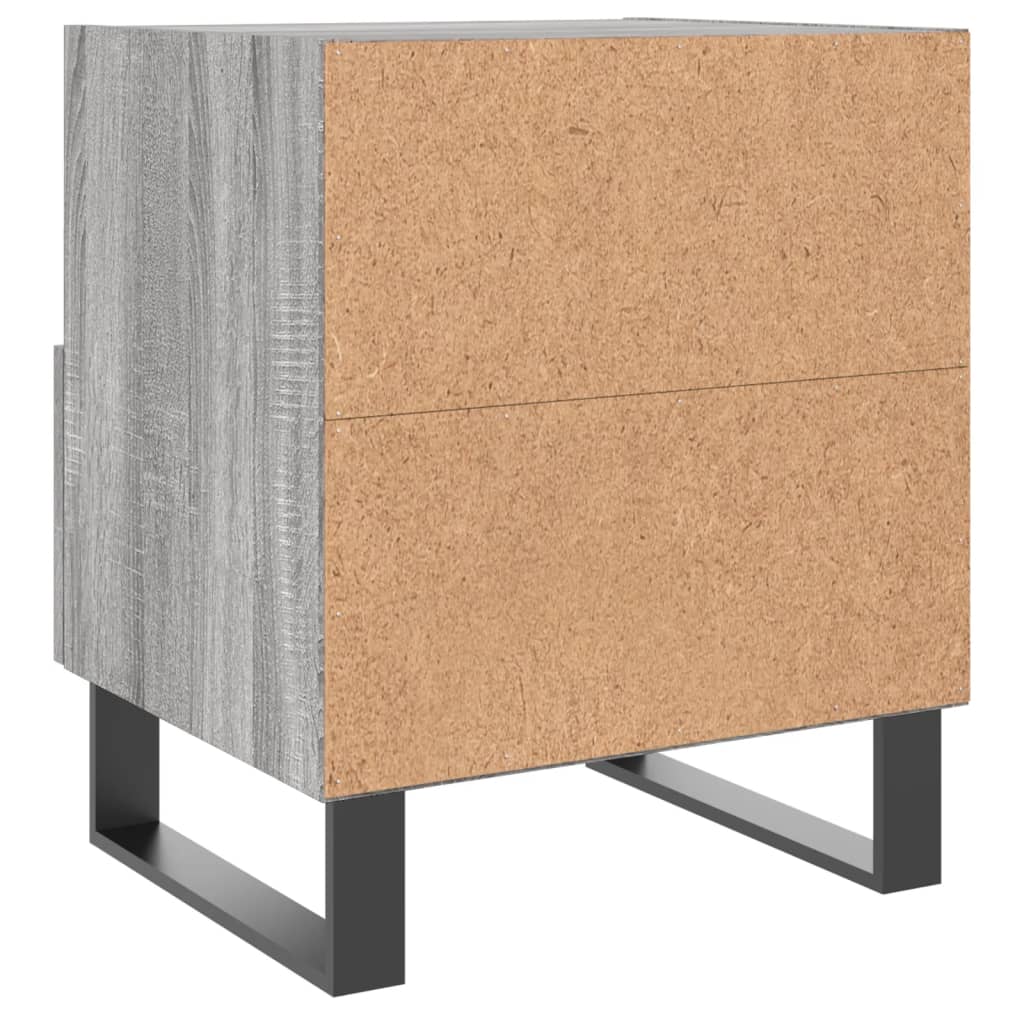Comodini 2 pz Grigio Sonoma 40x35x47,5 cm in Legno Multistrato