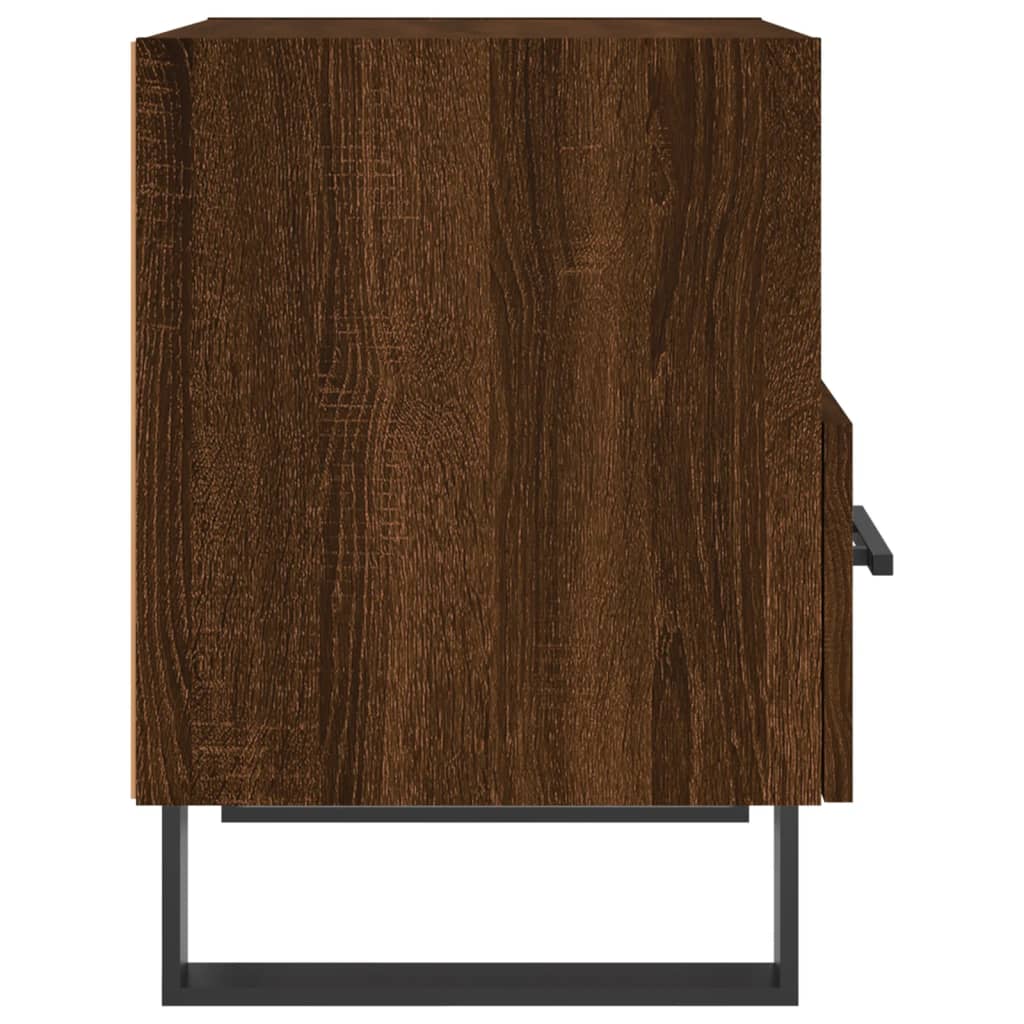 Comodini 2 pz Rovere Marrone 40x35x47,5 cm in Legno Multistrato