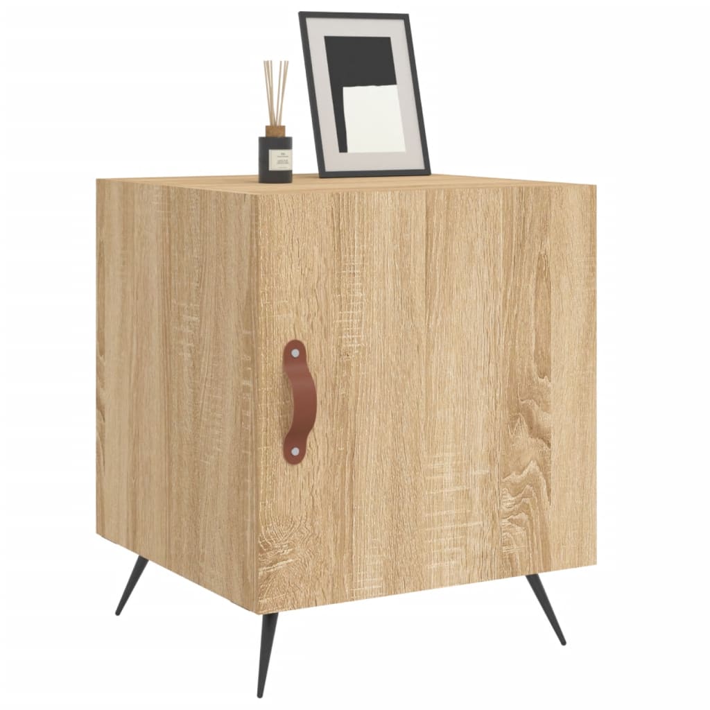 Comodini 2 pz Rovere Sonoma 40x40x50 cm in Legno Multistrato
