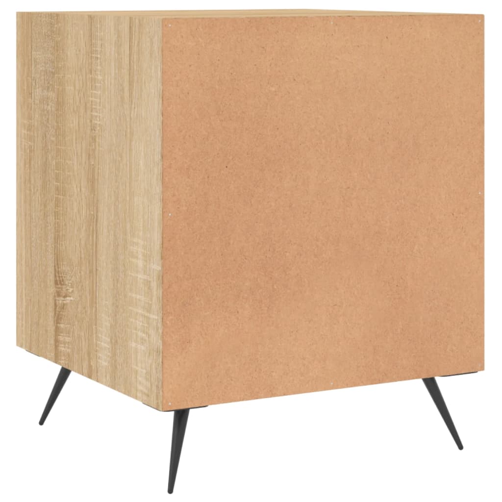 Comodini 2 pz Rovere Sonoma 40x40x50 cm in Legno Multistrato