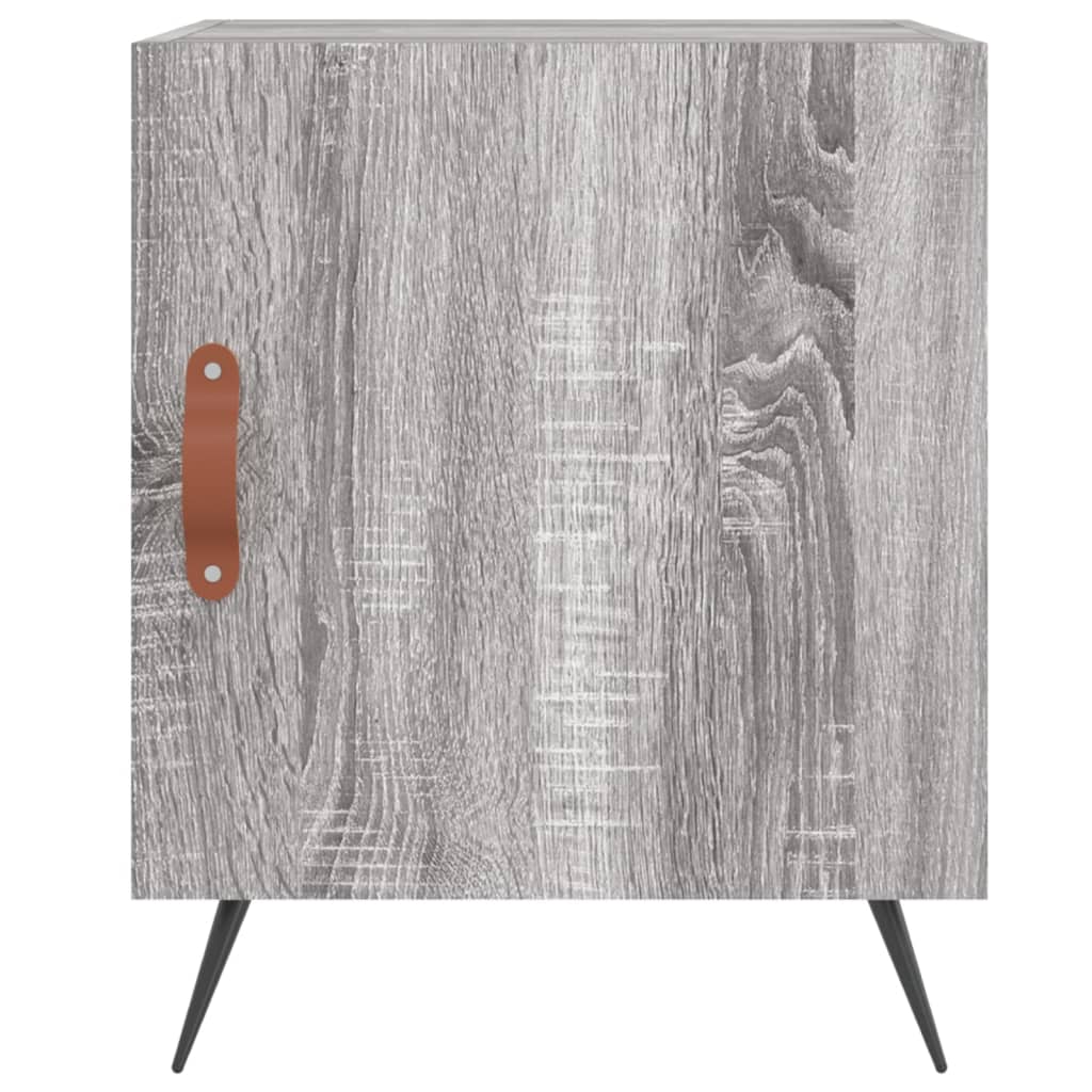 Comodini 2 pz Grigio Sonoma 40x40x50 cm in Legno Multistrato