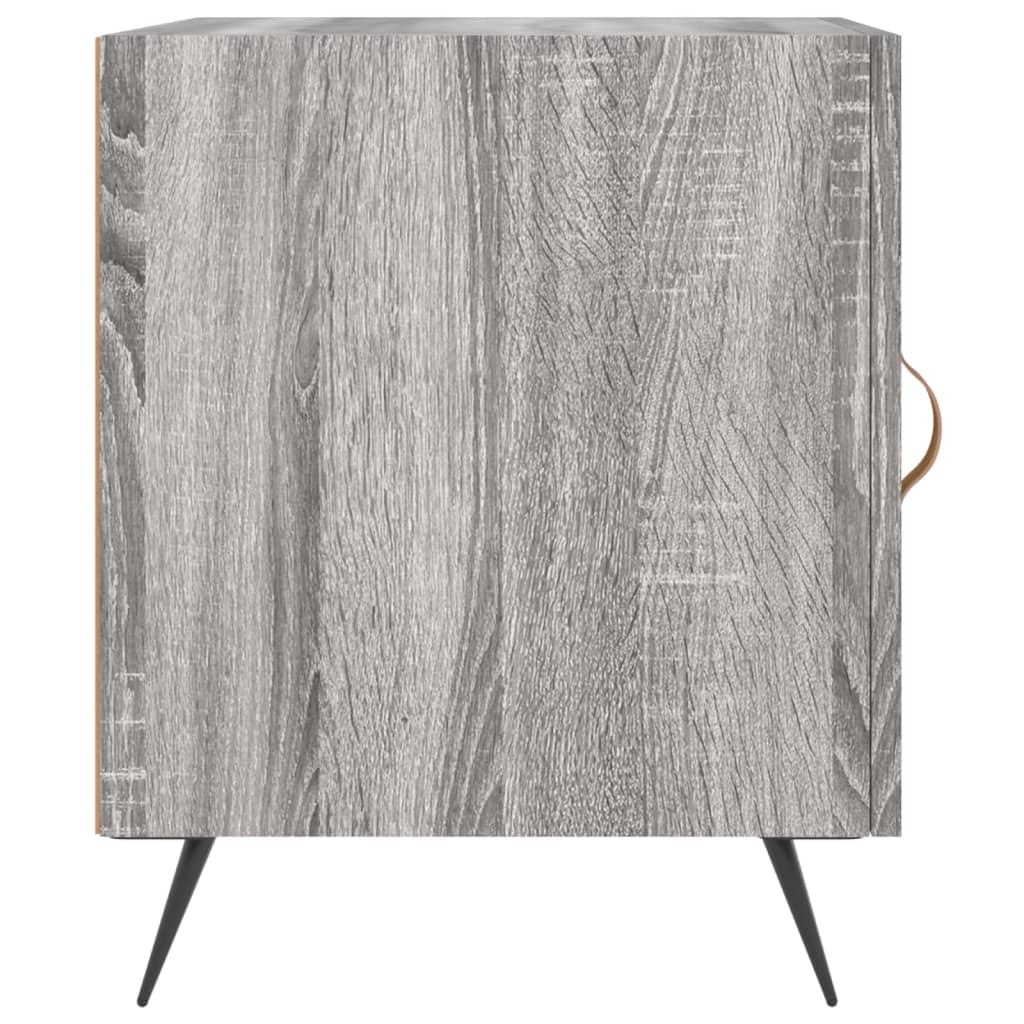 Comodini 2 pz Grigio Sonoma 40x40x50 cm in Legno Multistrato