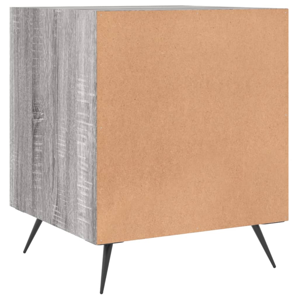 Comodini 2 pz Grigio Sonoma 40x40x50 cm in Legno Multistrato