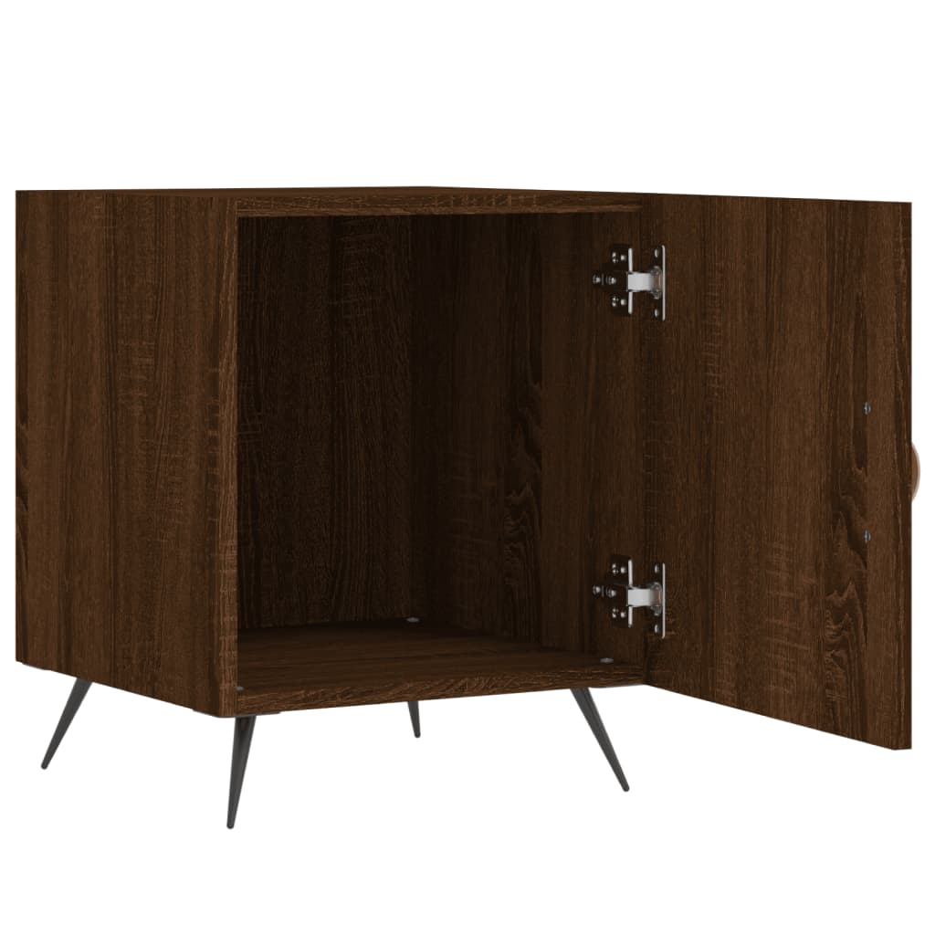 Comodini 2 pz Rovere Marrone 40x40x50 cm in Legno Multistrato