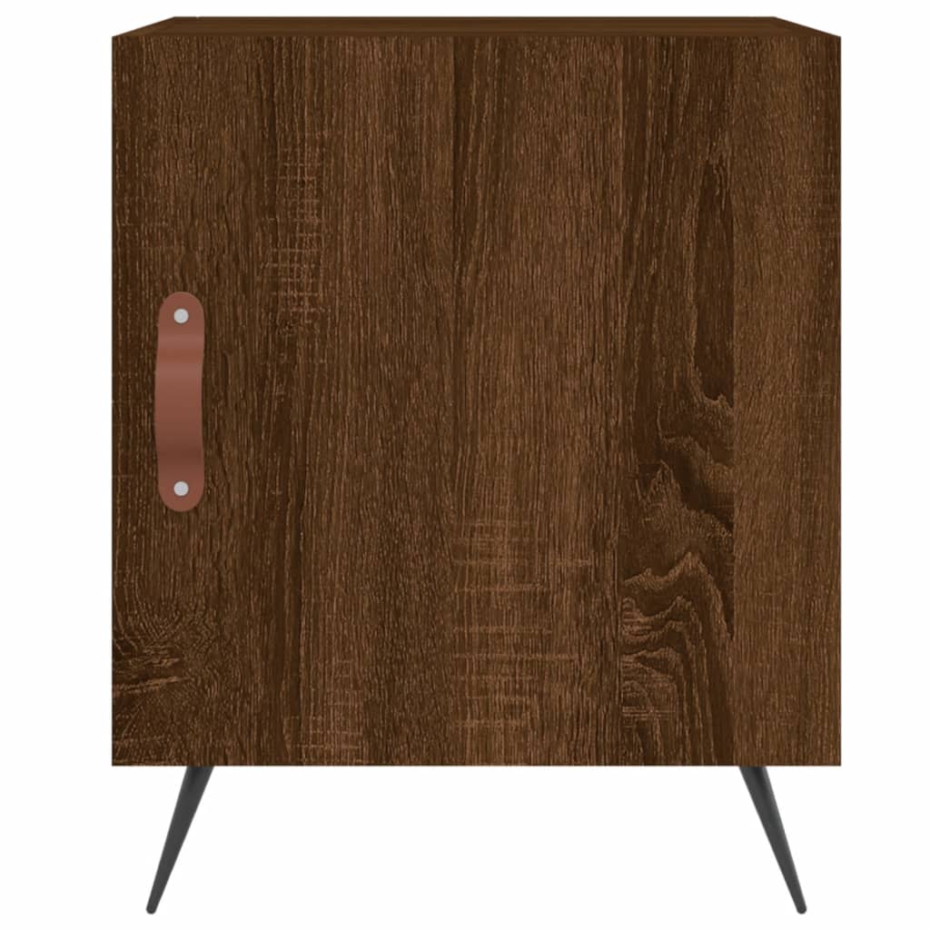 Comodini 2 pz Rovere Marrone 40x40x50 cm in Legno Multistrato