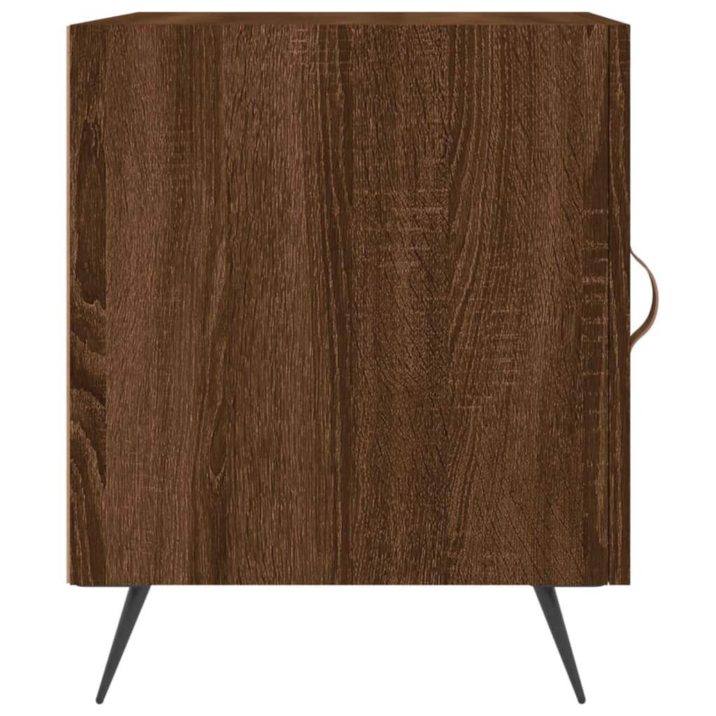 Comodini 2 pz Rovere Marrone 40x40x50 cm in Legno Multistrato