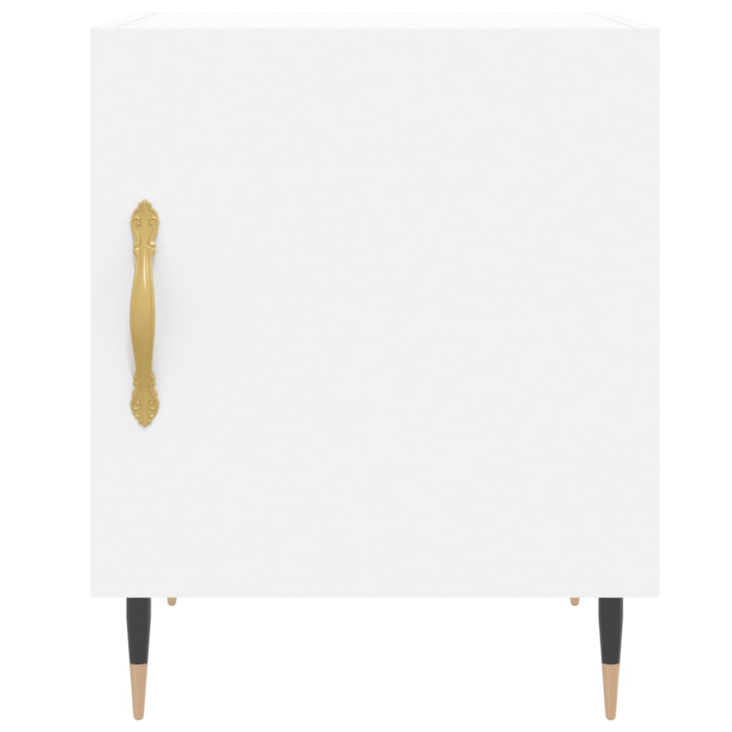 Comodini 2 pz Bianchi 40x40x50 cm in Legno Multistrato