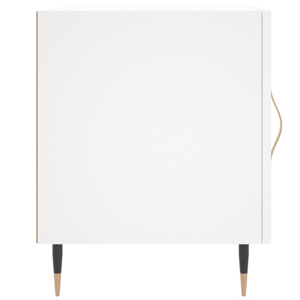 Comodini 2 pz Bianchi 40x40x50 cm in Legno Multistrato