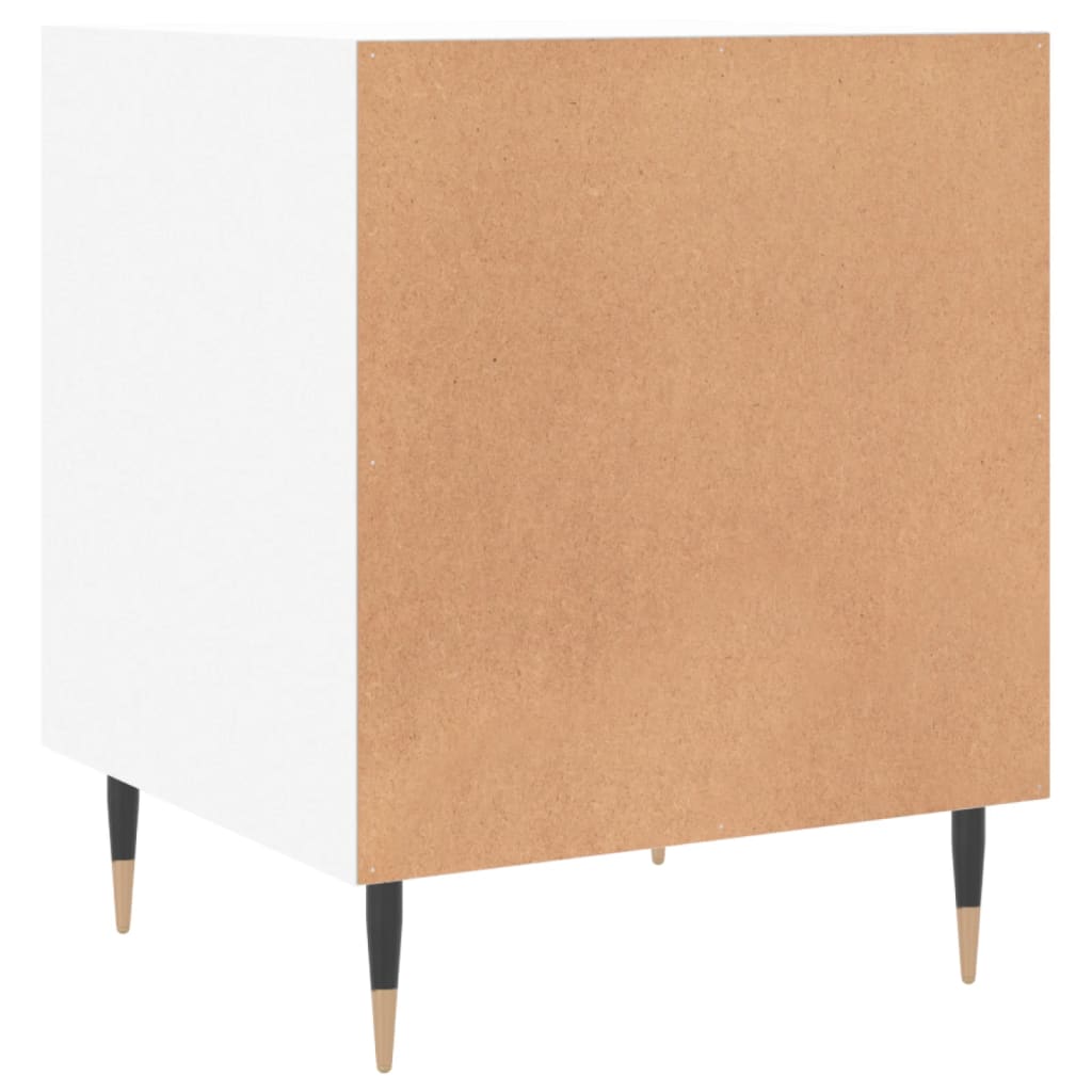 Comodini 2 pz Bianchi 40x40x50 cm in Legno Multistrato