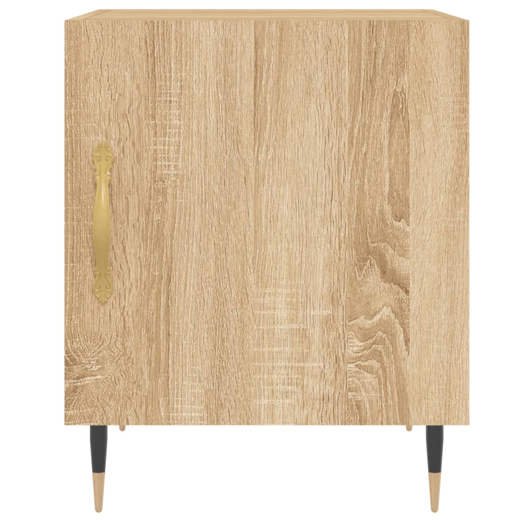 Comodini 2 pz Rovere Sonoma 40x40x50 cm in Legno Multistrato