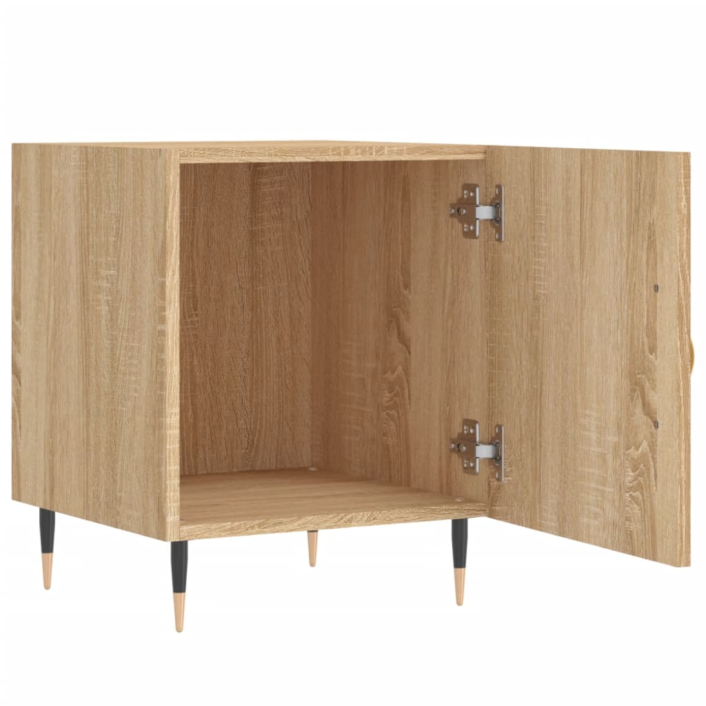 Comodini 2 pz Rovere Sonoma 40x40x50 cm in Legno Multistrato