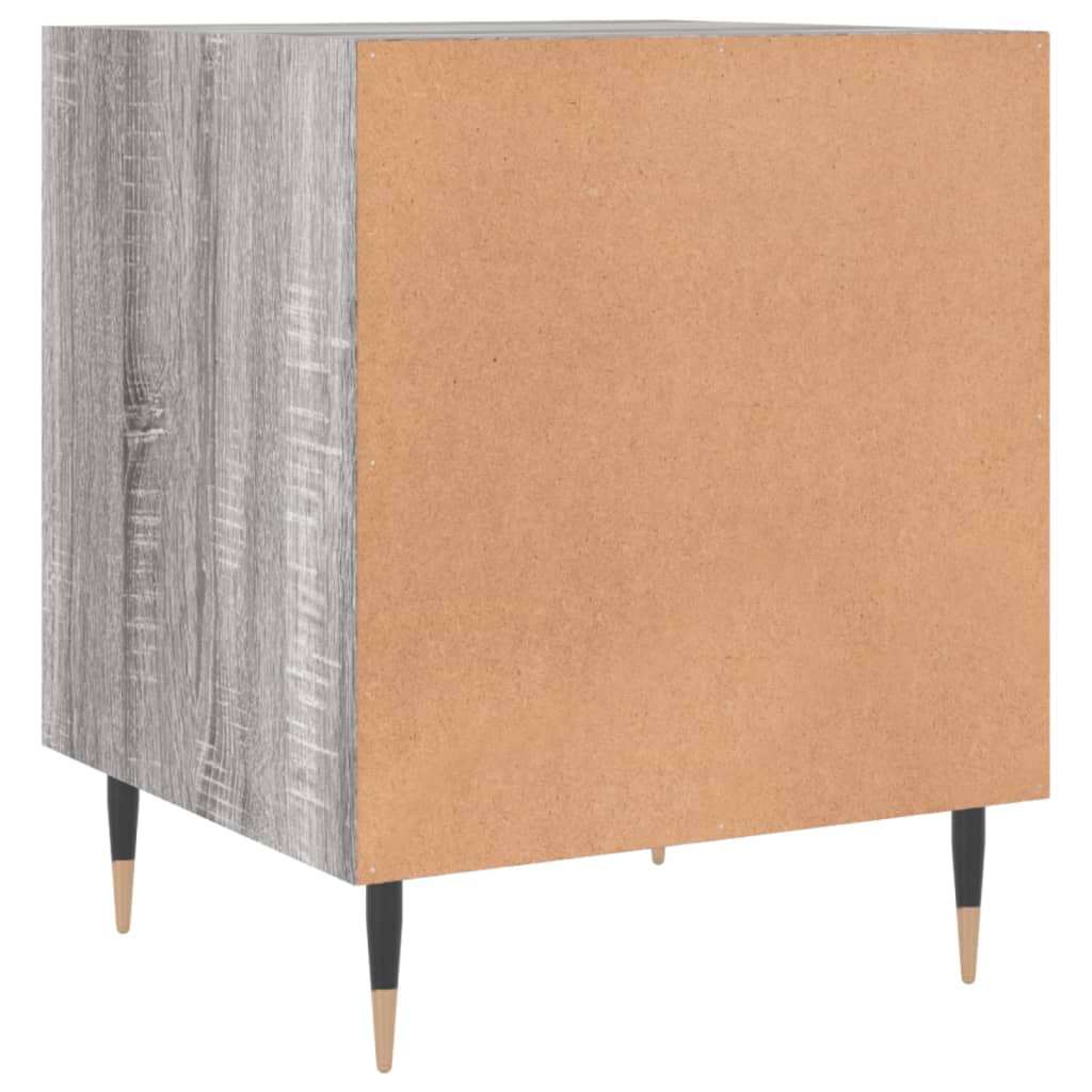 Comodino Grigio Sonoma 40x40x50 cm in Legno Multistrato