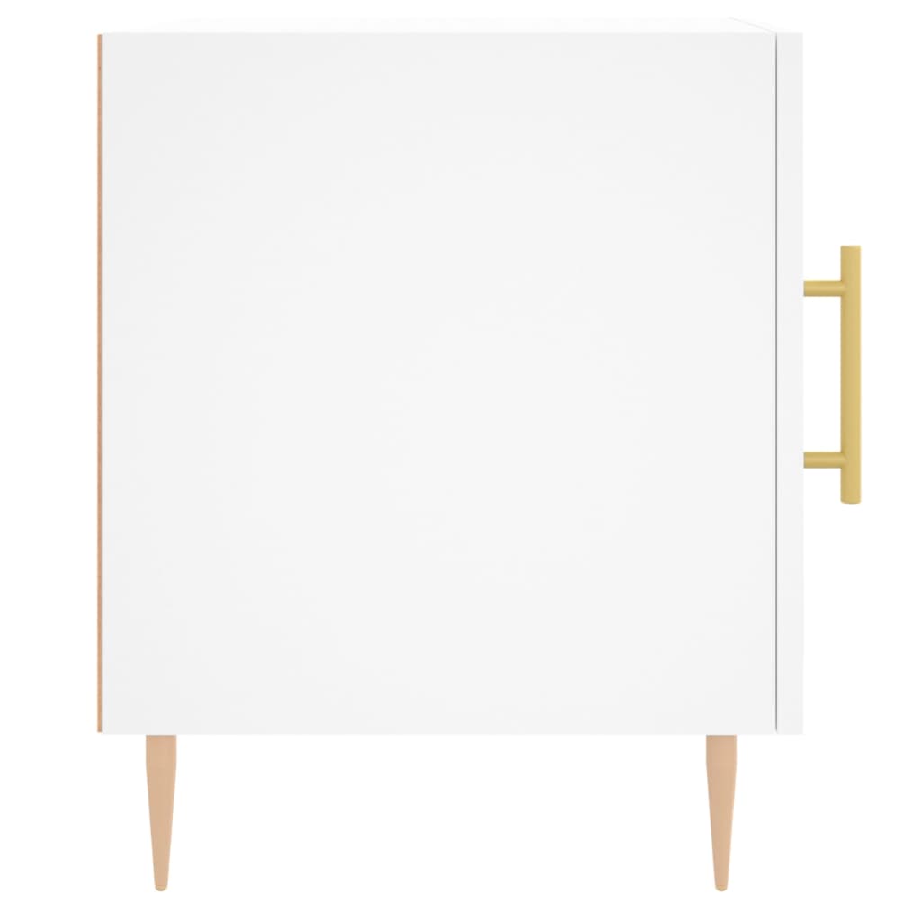 Comodino Bianco 40x40x50 cm in Legno Multistrato