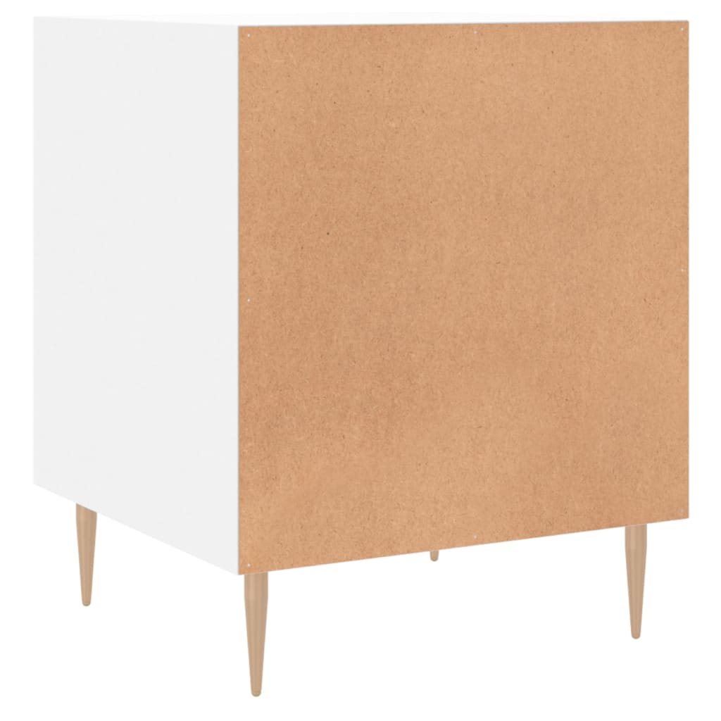 Comodino Bianco 40x40x50 cm in Legno Multistrato