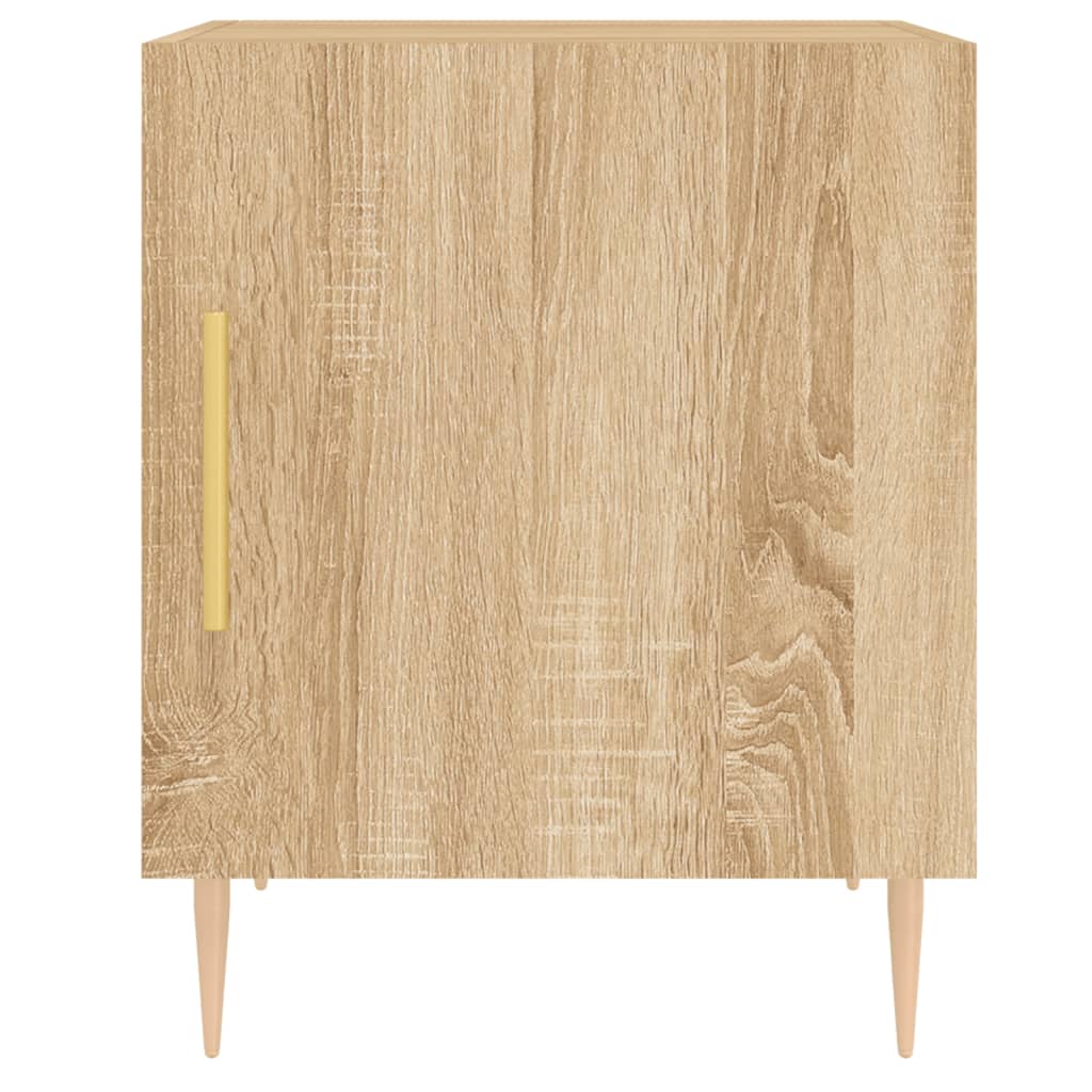 Comodini 2 pz Rovere Sonoma 40x40x50 cm in Legno Multistrato