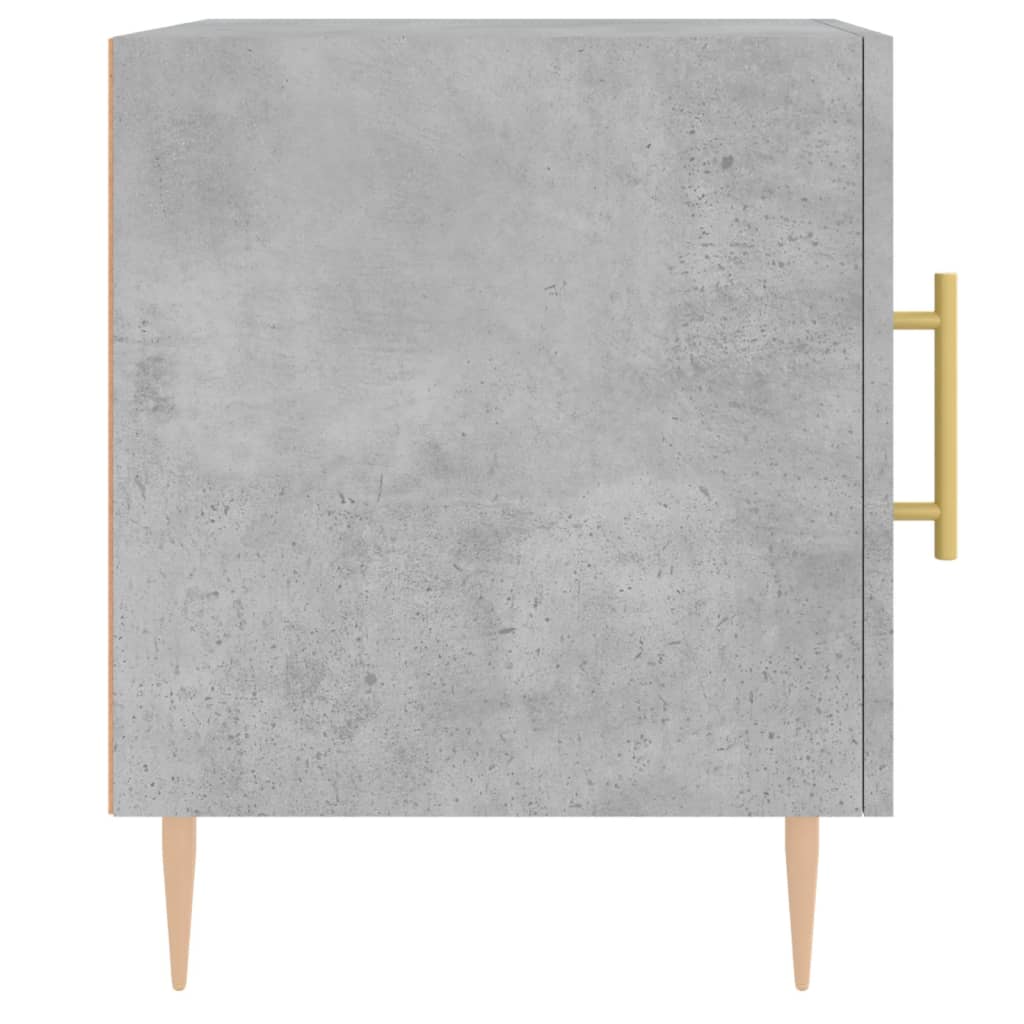 Comodini 2 pz Grigio Cemento 40x40x50 cm in Legno Multistrato