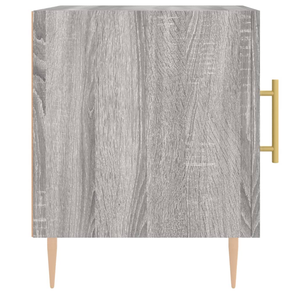 Comodini 2 pz Grigio Sonoma 40x40x50 cm in Legno Multistrato
