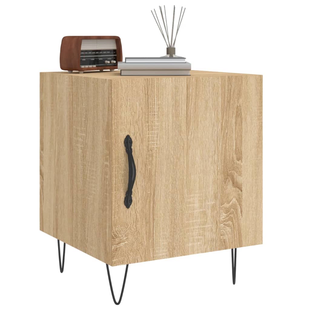 Comodini 2 pz Rovere Sonoma 40x40x50 cm in Legno Multistrato