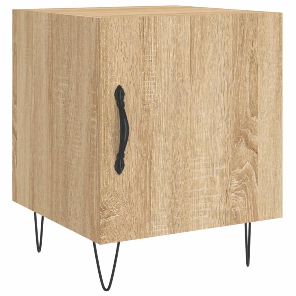 Comodini 2 pz Rovere Sonoma 40x40x50 cm in Legno Multistrato
