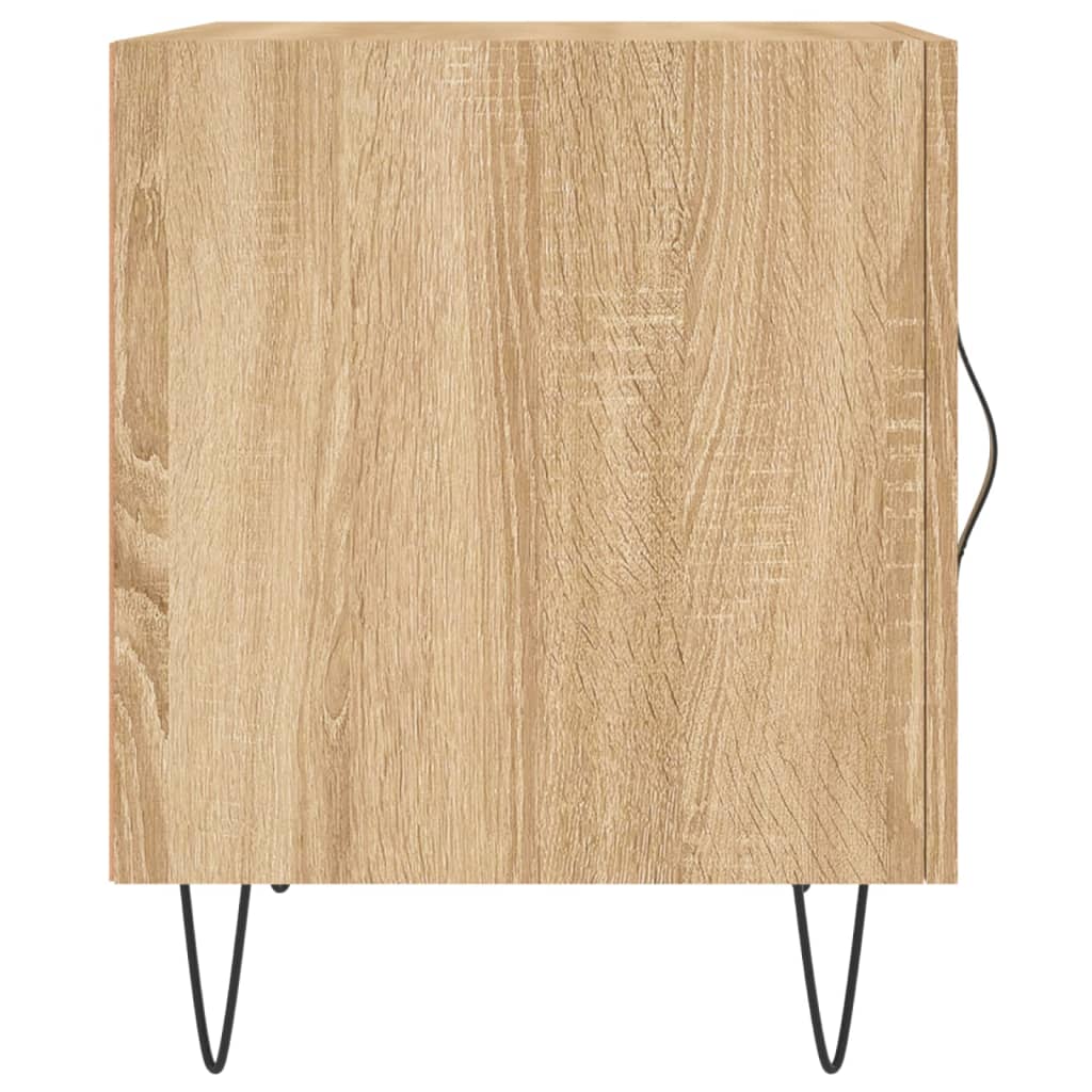 Comodini 2 pz Rovere Sonoma 40x40x50 cm in Legno Multistrato