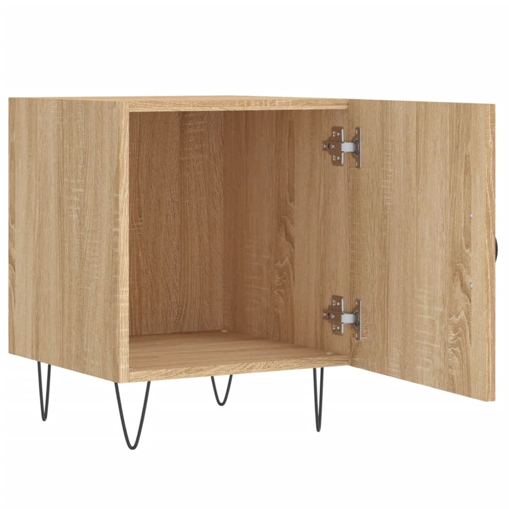 Comodini 2 pz Rovere Sonoma 40x40x50 cm in Legno Multistrato