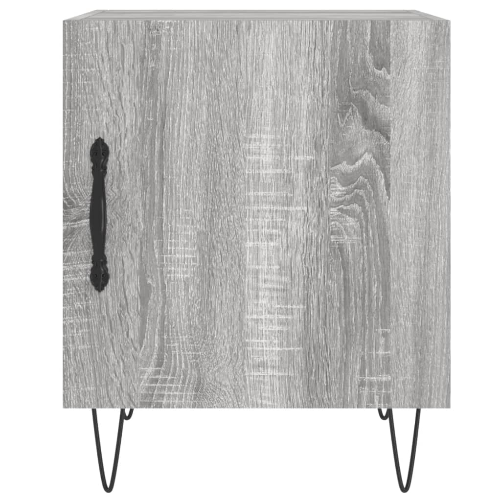 Comodini 2 pz Grigio Sonoma 40x40x50 cm in Legno Multistrato