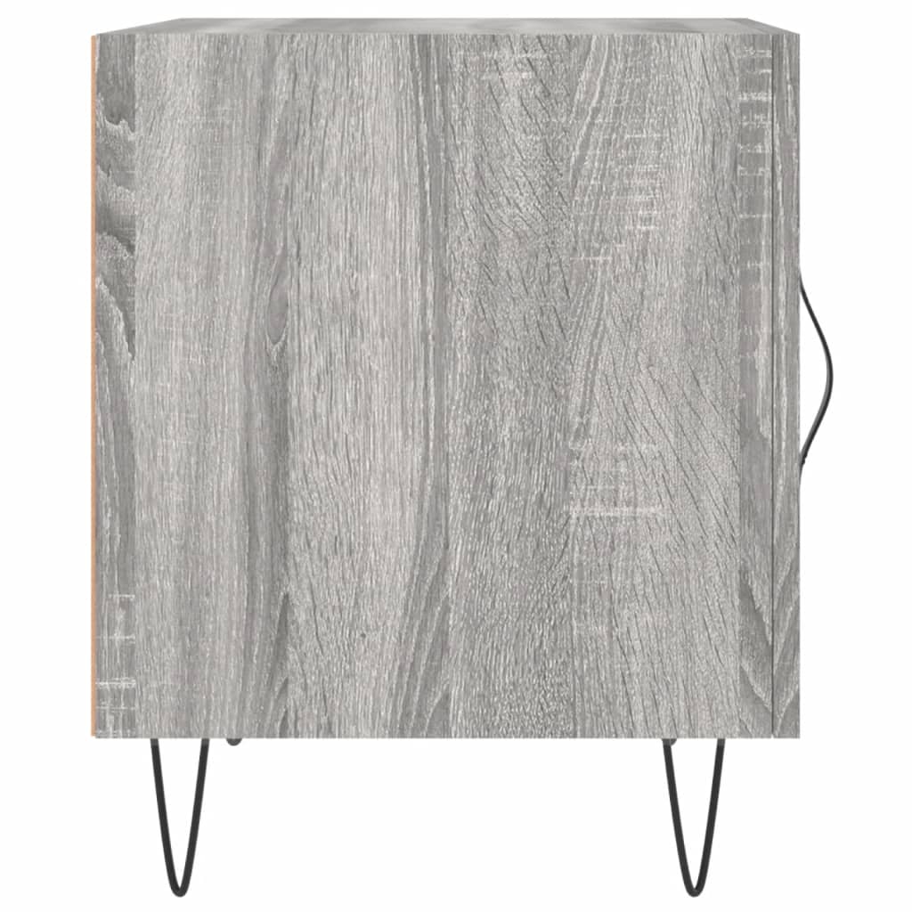 Comodini 2 pz Grigio Sonoma 40x40x50 cm in Legno Multistrato
