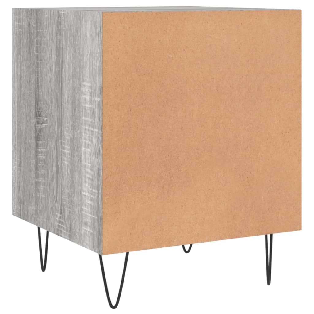 Comodini 2 pz Grigio Sonoma 40x40x50 cm in Legno Multistrato