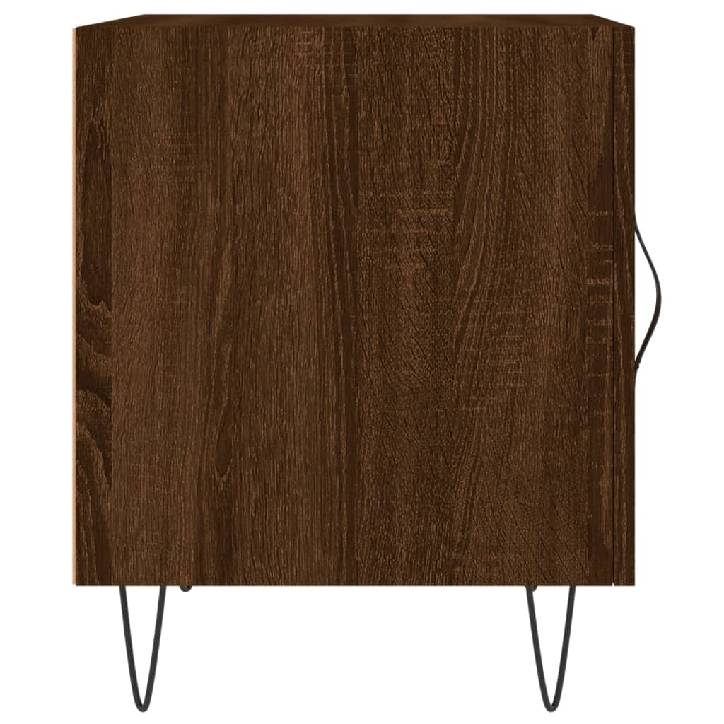 Comodino Rovere Marrone 40x40x50 cm in Legno Multistrato