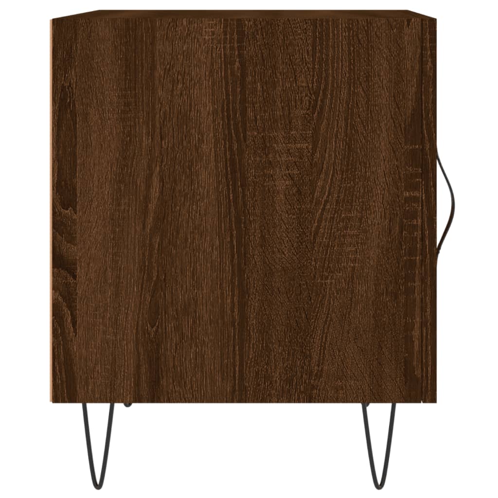 Comodini 2 pz Rovere Marrone 40x40x50 cm in Legno Multistrato