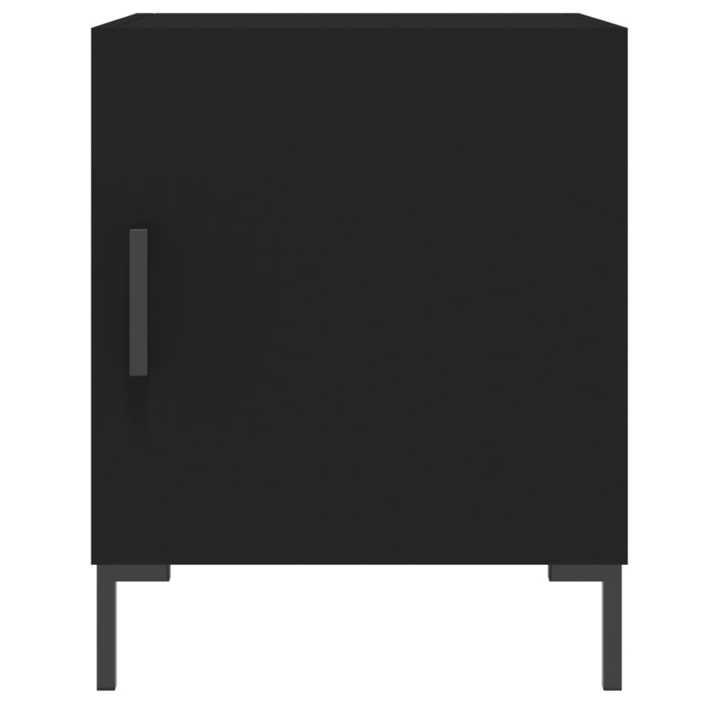 Comodino Nero 40x40x50 cm in Legno Multistrato