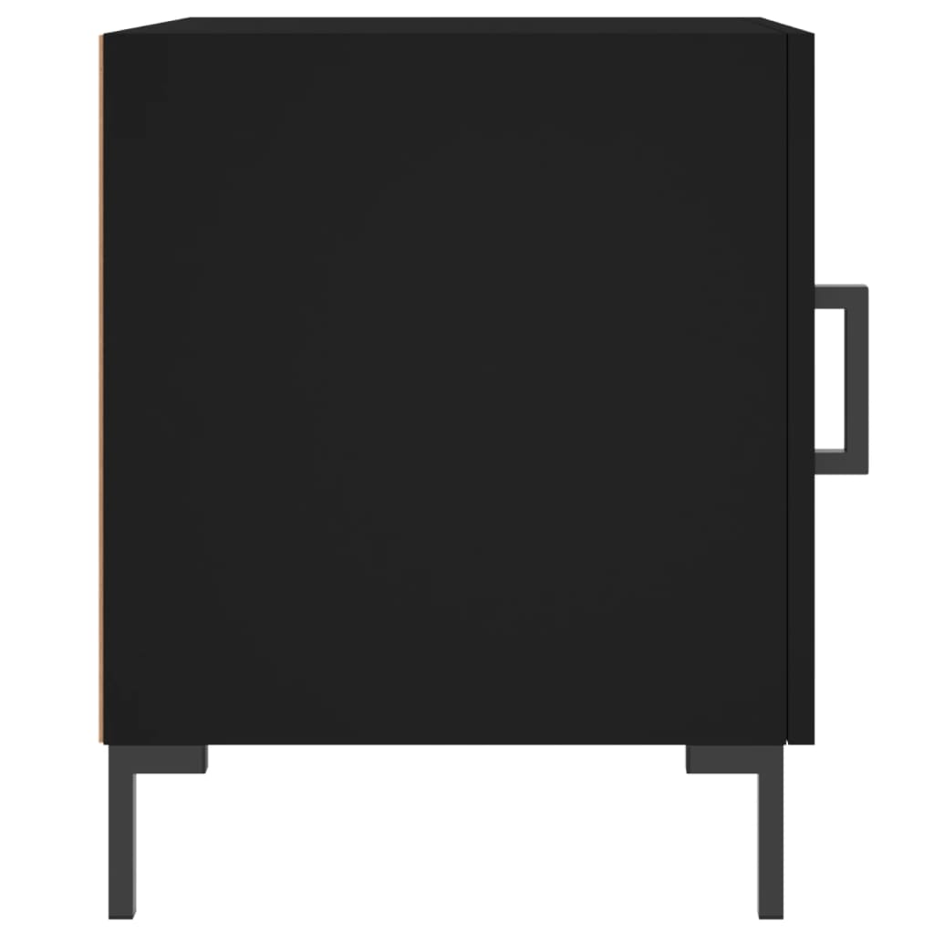 Comodino Nero 40x40x50 cm in Legno Multistrato