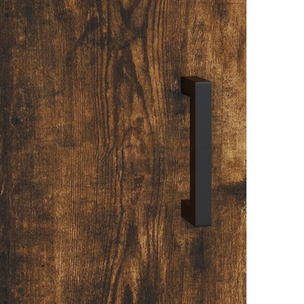 Comodini 2 pz Rovere Fumo 40x40x50 cm in Legno Multistrato