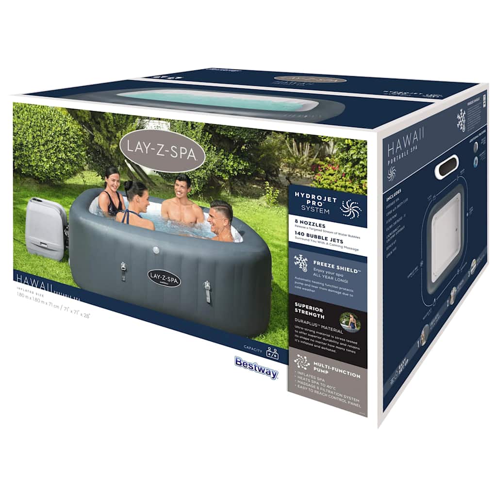Lay-Z-Spa Vasca Idromassaggio Gonfiabile Hawaii HydroJet Pro