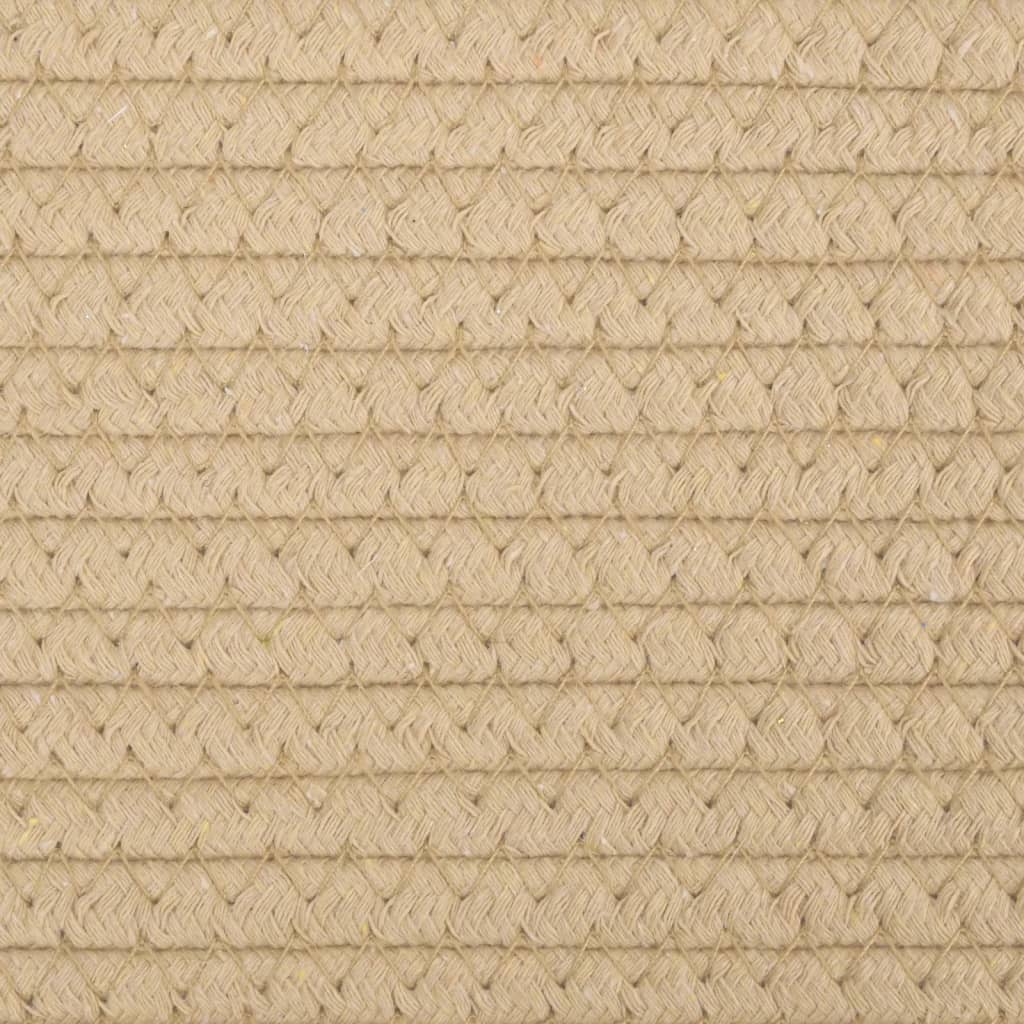 Cestini Portaoggetti 2pz Beige e Bianco Ø24x18 cm in Cotone