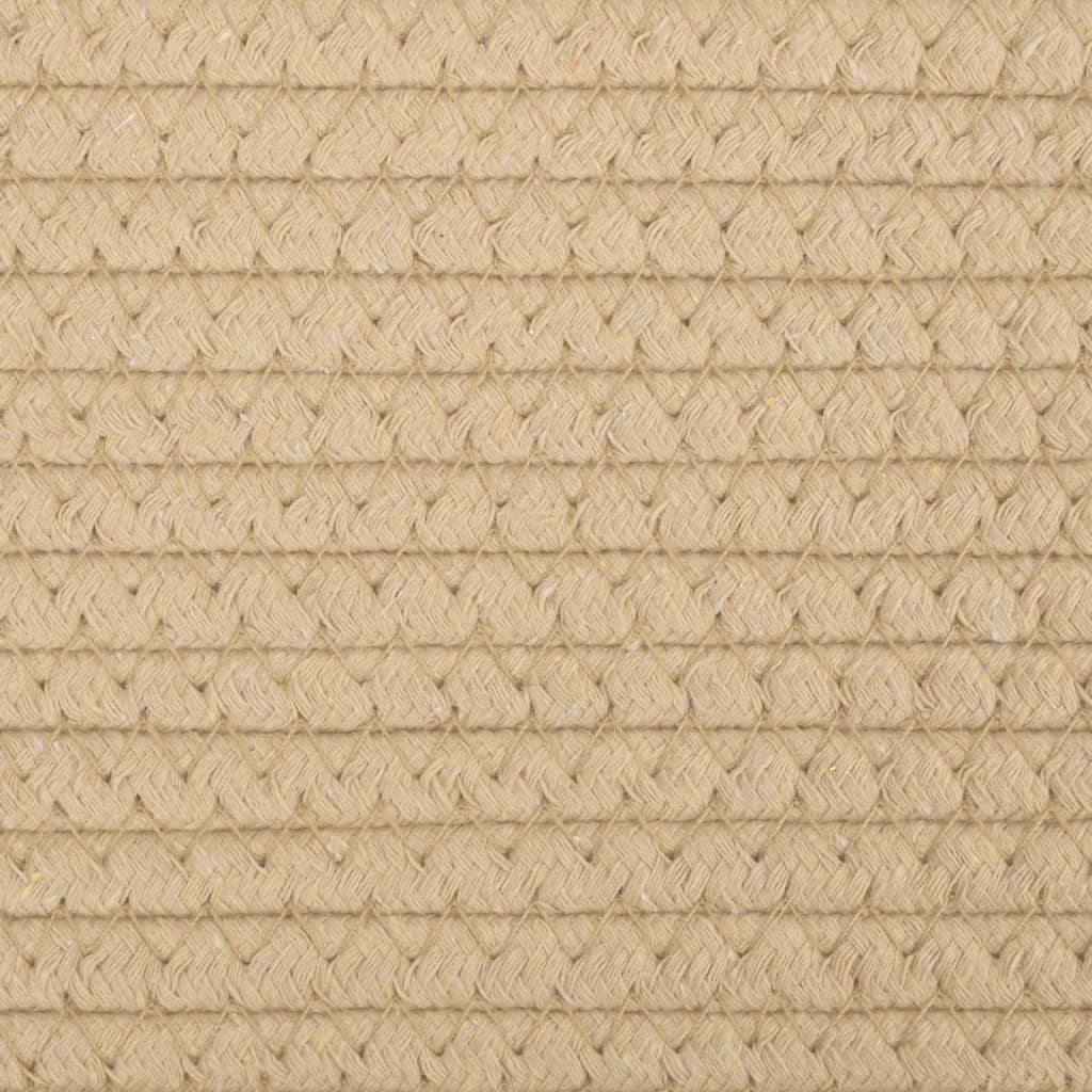 Cestini Portaoggetti 2pz Beige e Bianco Ø28x28 cm in Cotone