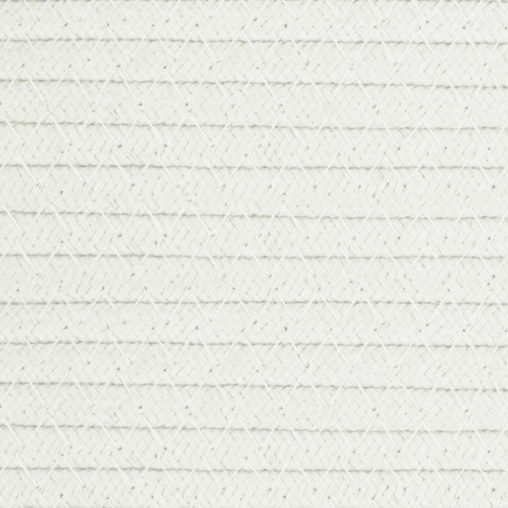 Cestino Portaoggetti Grigio e Bianco Ø40x25 cm in Cotone